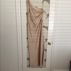 Elegant One-Shoulder Cream Dress